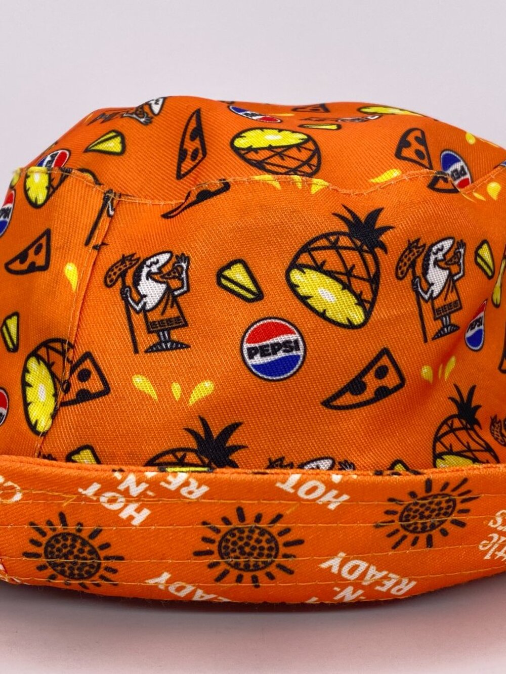 Little Caesars Pizza Pineapple Pepsi Reversible Bucket Hat LE Promo NWOT Unisex